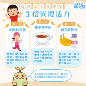 運動完全身痠痛？３招恢復活力